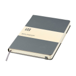Moleskine large-format notebook with elastic closure, ruled pages blue gray colour