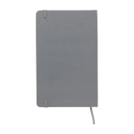 Moleskine large-format notebook with elastic closure, ruled pages blue gray colour second rear view