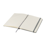 Moleskine large-format notebook with elastic closure, ruled pages blue gray colour fourth view