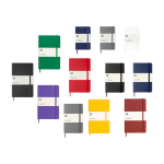 Moleskine large-format notebook with elastic closure, ruled pages blue gray colour second multiple colours view