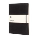 Moleskine Classic extra-large hard cover notebook, ruled pages black colour