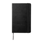 Moleskine Classic medium hard cover notebook, ruled pages black colour second front view