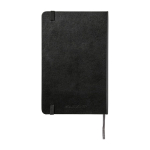 Moleskine Classic medium hard cover notebook, ruled pages black colour second rear view