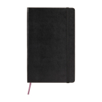 Moleskine Classic hard cover pocket notebook, ruled pages black colour second front view