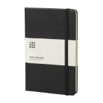 Moleskine Classic hard cover pocket notebook, ruled pages black colour third view