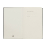 Moleskine Classic hard cover pocket notebook, ruled pages black colour third front view