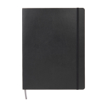 Moleskine Classic soft cover notebook with elastic closure, ruled pages black colour second front view