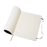 Moleskine Classic soft cover notebook with elastic closure, ruled pages black colour fifth view
