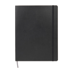 Moleskine Classic soft cover notebook with elastic closure, ruled pages black colour third front view
