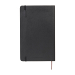 Moleskine Classic lined notebook with ”in case of loss” note black colour second rear view