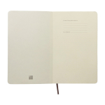 Moleskine Classic lined notebook with ”in case of loss” note black colour third front view