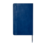 Moleskine Classic lined notebook with ”in case of loss” note blue colour second rear view