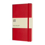 Moleskine Classic lined notebook with ”in case of loss” note dark red colour