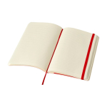 Moleskine Classic lined notebook with ”in case of loss” note dark red colour fourth view