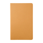 Moleskine Cahier notebook with cardboard cover and inner pocket, lined pages brown colour second front view