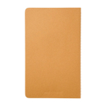 Moleskine Cahier notebook with cardboard cover and inner pocket, lined pages brown colour second rear view