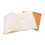 Moleskine Cahier notebook with cardboard cover and inner pocket, lined pages brown colour fourth view