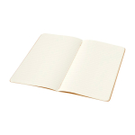 Moleskine Cahier notebook with cardboard cover and inner pocket, lined pages brown colour fifth view