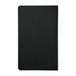 Moleskine Cahier notebook with cardboard cover and inner pocket, lined pages black colour second rear view