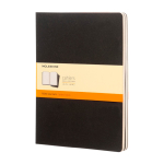 Moleskine Cahier Journal notebook with rounded corners, ruled pages black colour