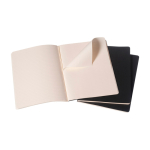 Moleskine Cahier Journal notebook with rounded corners, ruled pages black colour fourth view