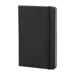 Moleskine Classic notebook with “in case of loss” notice, plain pages black colour second view