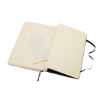 Moleskine Classic notebook with “in case of loss” notice, plain pages black colour