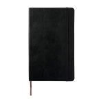 Moleskine Classic soft and flexible cover notebook, plain pages black colour second front view