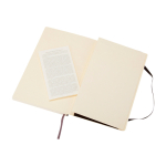 Moleskine Classic soft and flexible cover notebook, plain pages black colour third rear view