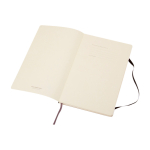 Moleskine Classic soft and flexible cover notebook, plain pages black colour third front view