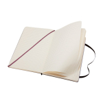 Large Moleskine Classic leather-look paper notebook squared pages black colour second view