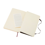 Moleskine Classic soft and flexible cover notebook, squared pages black colour third rear view