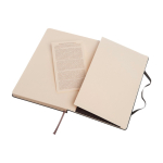 Large Moleskine Classic hard cover notebook, dotted pages black colour third view