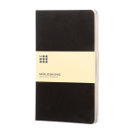 Moleskine Cahier Journal cardboard cover notebook with stitched spine plain pages black colour