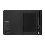 Moleskine Smart writing set that moves from paper to screen black colour third front view