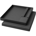 Gift set with hard-cover notebook and black ink pen black colour third view