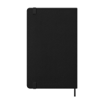 Leather-look paper diary with daily view and hard cover Moleskine black colour second rear view
