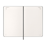Leather-look paper diary with daily view and hard cover Moleskine black colour fourth view