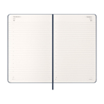 Leather-look paper diary with daily view and hard cover Moleskine blue colour fourth view