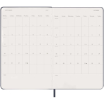 Leather-look paper diary with daily view and hard cover Moleskine blue colour fourth view