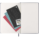 Leather-look paper diary with daily view and hard cover Moleskine blue colour fifth view