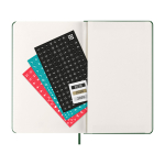 Leather-look paper diary with daily view and hard cover Moleskine green colour second view