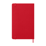 Leather-look paper diary with daily view and hard cover Moleskine dark red colour second rear view