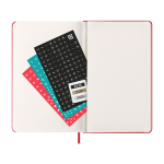 Leather-look paper diary with daily view and hard cover Moleskine dark red colour second view