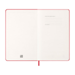 Leather-look paper diary with daily view and hard cover Moleskine dark red colour fifth view