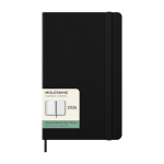 12-month weekly planner in leather-look paper with hard cover Moleskine black colour