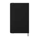 12-month weekly planner in leather-look paper with hard cover Moleskine black colour second rear view