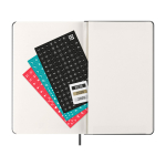 12-month weekly planner in leather-look paper with hard cover Moleskine black colour second view