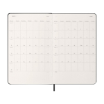 12-month weekly planner in leather-look paper with hard cover Moleskine black colour third view