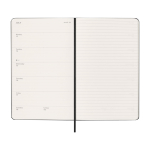 12-month weekly planner in leather-look paper with hard cover Moleskine black colour fourth view